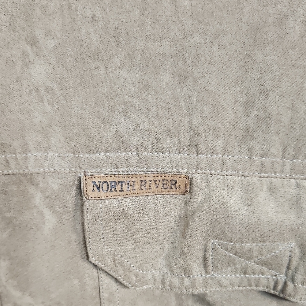North River Men's XL Button-Up Shirt Olive Green (NOT Tan) - Picture 4 of 8